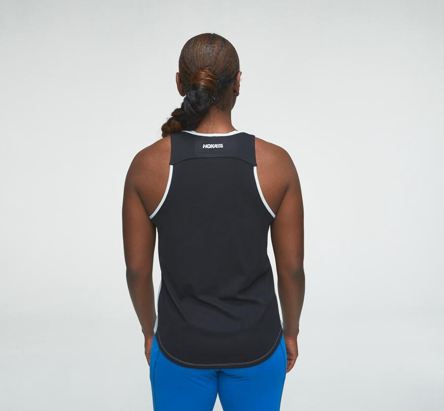 Hoka One One Top Dames - Performance Tank - Blauw/Zwart - RZ2416973